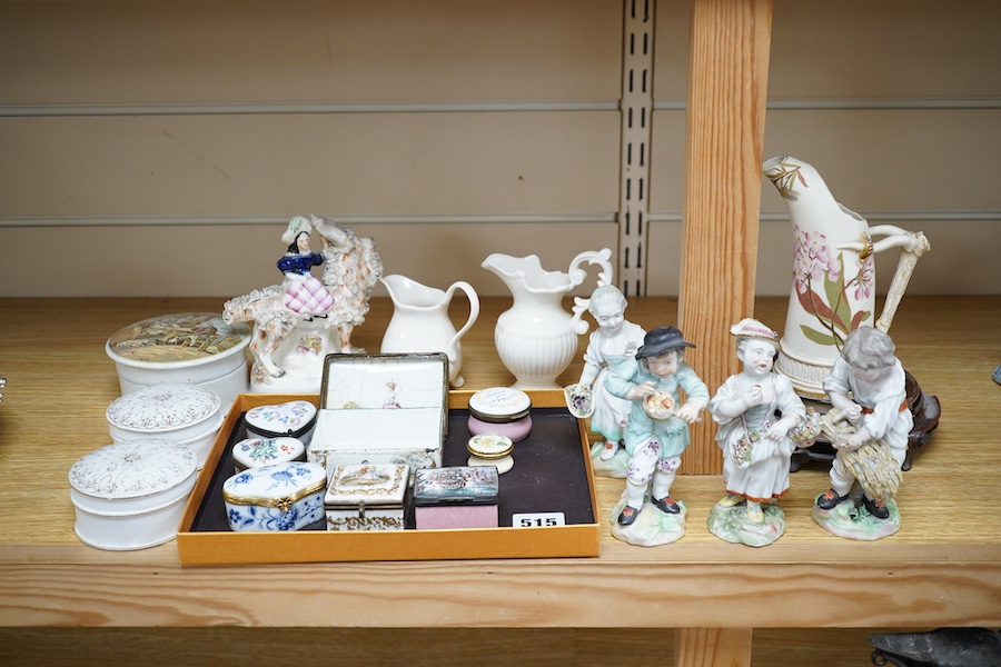 Assorted Continental ceramics including Derby, Staffordshire, Worcester, Limoges etc. Condition - varies